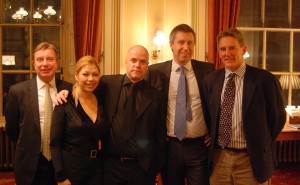 travellers_club_lecture_1 Tired after the lecture at The Travellers Club in London. Tohether with three of my very best friends, Barry, Pamela, who will join me in the Expedition and Peter, who came all the way from Sweden to honor me. The fourth person is a British adventurer namned Neil Laughton.