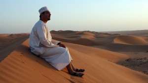 Kamil Al-Raisi, one of many good freinds in Muscat. Photo taken at The Wahiba Sands. He is worrying as well for his future.