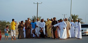 wedding_sohar A wedding procession along the route. The bridegroom and his friends on the way to the bride to be.....
