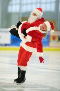 Santa Claus on ice? Why not? Santa here is one very good friend, Tomas Sjögren who runs Explorers Web together with his great wife Tina, who is in Santas arms here...they will get a white Christmas in Denver, Colorado. And me?