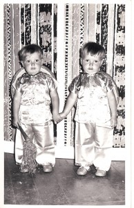 Barry with twin brother, before they new much about their sexuality.