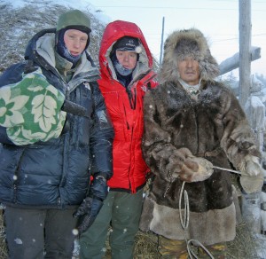 documentary_makers_yakutman Johan and me together with one of our neighbors......we were trying to film him...but batteries ran dead in seconds.....