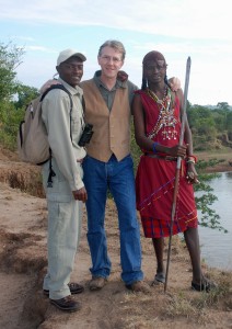 Duncan with a tracker and a Masai warrior in Kenya - Whether in the city or the country, at the end of the day a place is always best defined by its people