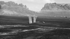 end-earth Epiphanic moment: Within sight of a vast white landscape.