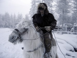 12 - Siberian Yakut horseman riding in minus 64 degree weather