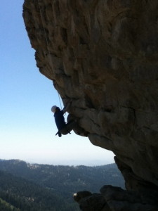 Top rope climbing in Sequoia National Forest