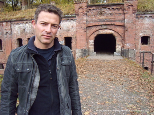 Oliver Steeds outside the old Konigsberg Fortress in Kaliningrad, Russia.