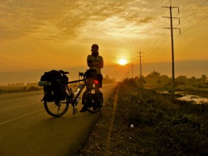 Self portrait, Highway 6 Cambodia